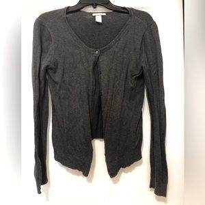 Light grey H&M short cardigan with buttons down the front